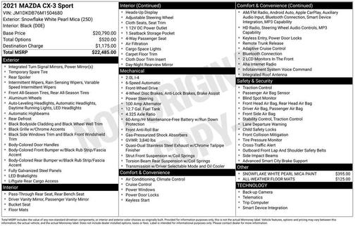 2021 Mazda CX-3 Sport