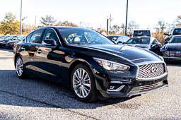 Black 2021 INFINITI Q50 3.0t LUXE