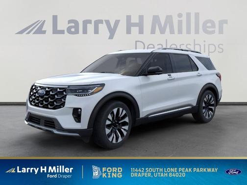 Space White Metallic 2026 Ford Explorer Platinum