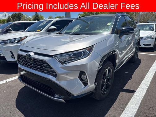 Silver Sky Metallic w/Midnight Black Roof 2020 Toyota RAV4 Hybrid SE