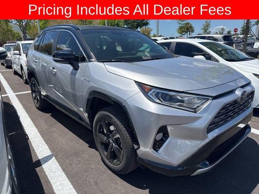 Silver Sky Metallic w/Midnight Black Roof 2020 Toyota RAV4 Hybrid SE