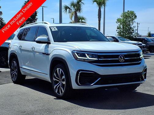 Opal White Pearl 2023 Volkswagen Atlas 3.6L SEL Premium