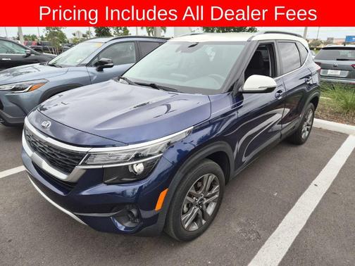 Dark Ocean Blue/White Roof 2021 Kia Seltos S