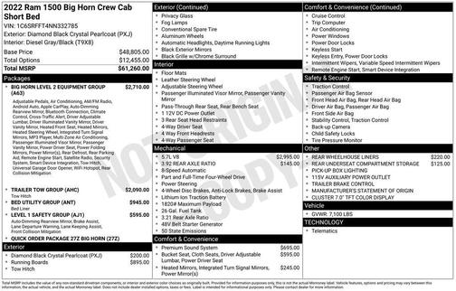 2022 RAM 1500 Big Horn/Lone Star
