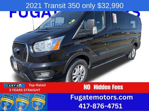 Agate Black Metallic 2021 Ford Transit-350 XLT