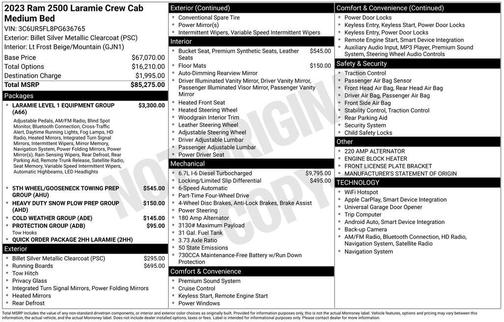 2023 RAM 2500 Laramie Crew Cab 4x4 6'4' Box