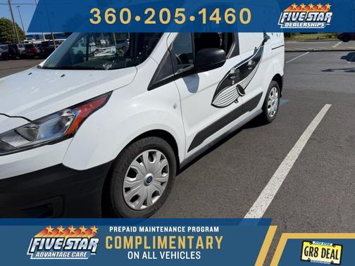 Frozen White 2019 Ford Transit Connect XL w/Rear Liftgate