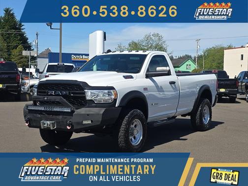 Bright White Clearcoat 2021 RAM 3500 Tradesman Regular Cab 4x4 8' Box