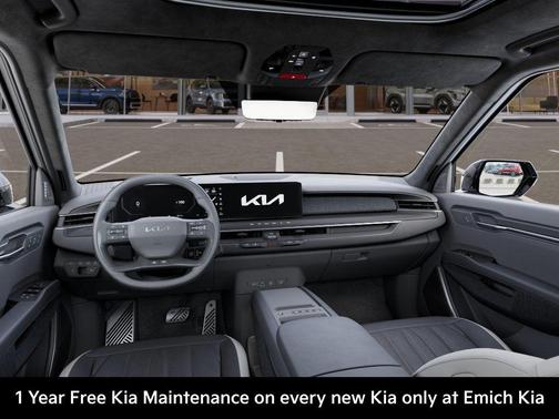 Glacier White Pearl/Ebony Black Roof 2026 Kia EV9 GT-Line