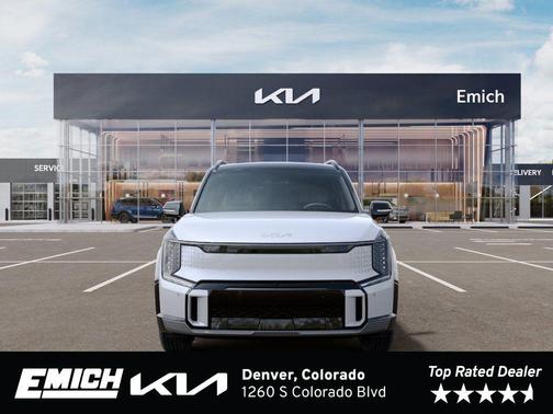 Glacier White Pearl/Ebony Black Roof 2026 Kia EV9 GT-Line