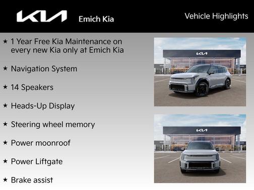 Wolf Gray/Ebony Black Roof 2026 Kia EV9 GT-Line
