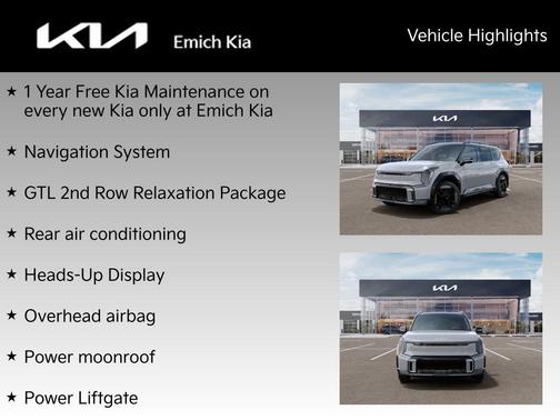 Wolf Gray/Ebony Black Roof 2026 Kia EV9 GT-Line