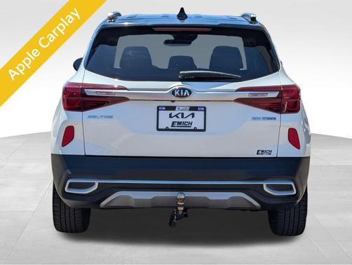 Clear White/Black Roof 2021 Kia Seltos SX Turbo