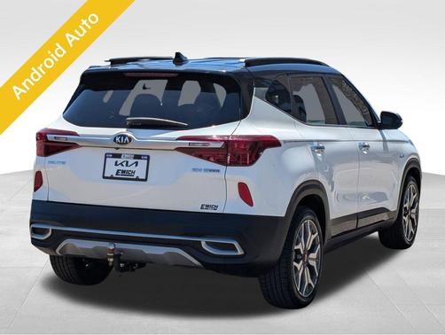 Clear White/Black Roof 2021 Kia Seltos SX Turbo