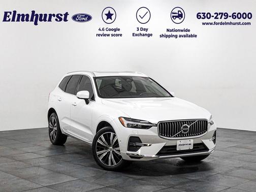 Crystal White Metallic 2022 Volvo XC60 Recharge Plug-In Hybrid T8 Inscription