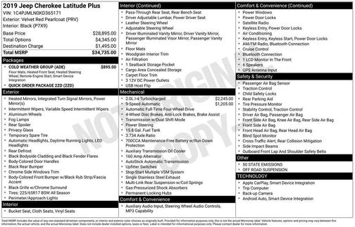 2019 Jeep Cherokee Latitude Plus