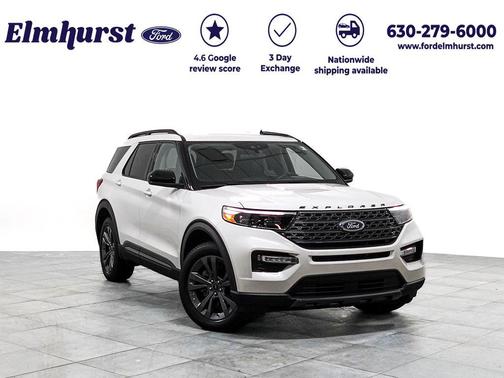 Star White Metallic Tri-Coat 2024 Ford Explorer XLT