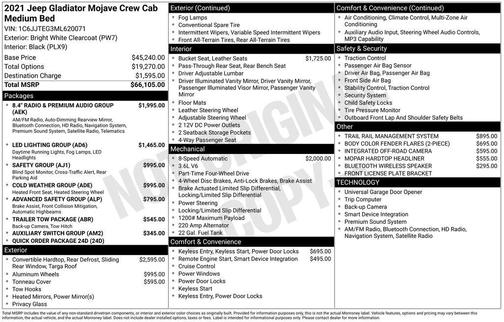 2021 Jeep Gladiator Mojave 4X4