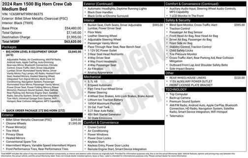 2024 RAM 1500 Big Horn/Lone Star