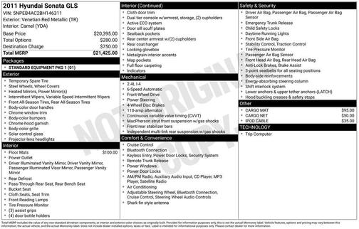 2011 Hyundai SONATA GLS