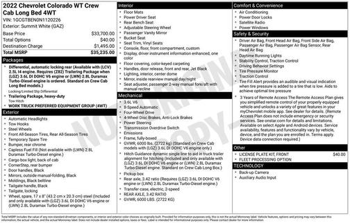 2022 Chevrolet Colorado WT