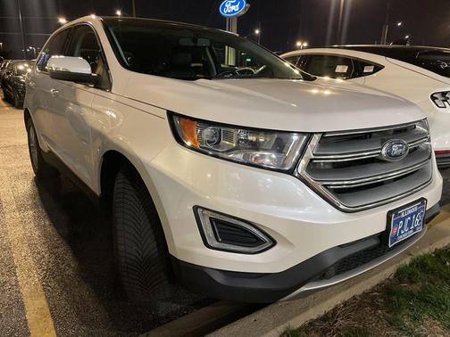 White Platinum Clearcoat Metallic 2015 Ford Edge SEL