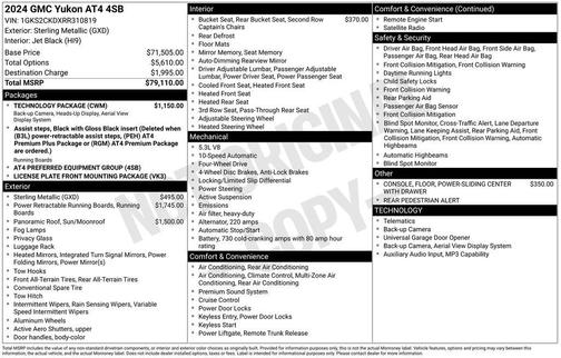 2024 GMC Yukon 4WD AT4