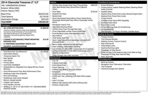 2014 Chevrolet Traverse 1LT