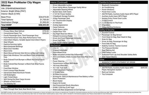 2022 RAM ProMaster City Tradesman