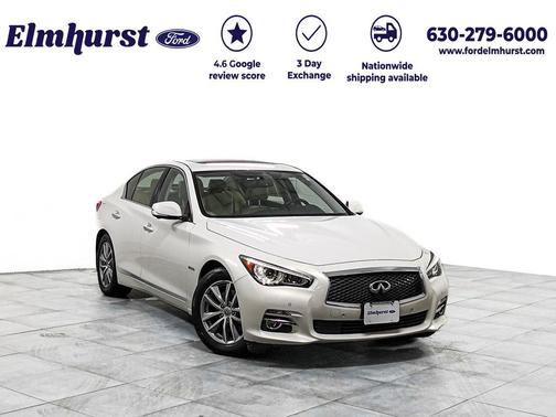 Moonlight White 2015 INFINITI Q50 Hybrid Premium