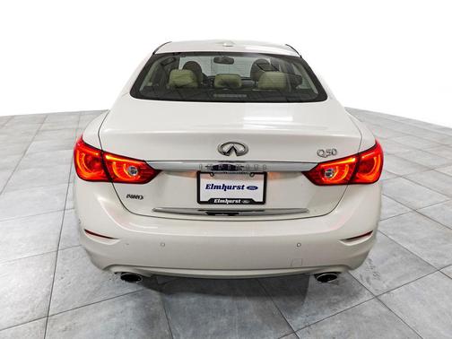 Moonlight White 2015 INFINITI Q50 Hybrid Premium