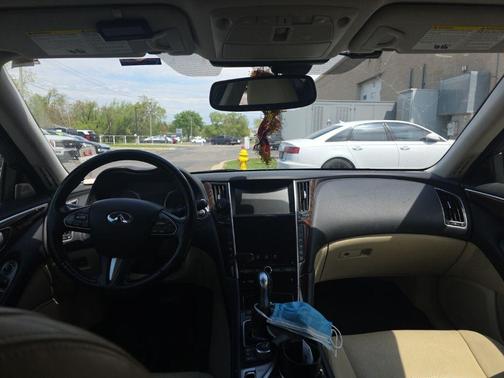 Moonlight White 2015 INFINITI Q50 Hybrid Premium