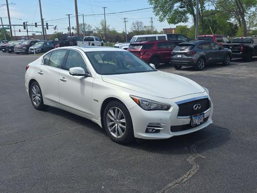 Moonlight White 2015 INFINITI Q50 Hybrid Premium