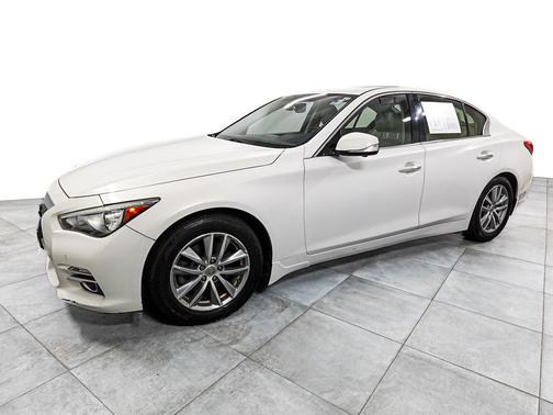 Moonlight White 2015 INFINITI Q50 Hybrid Premium