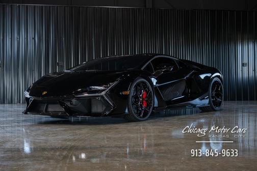 Nero Noctis Metallic 2025 Lamborghini Revuelto Coupe Only 700 Miles! Black on Red Color Combo! Full Warranty!