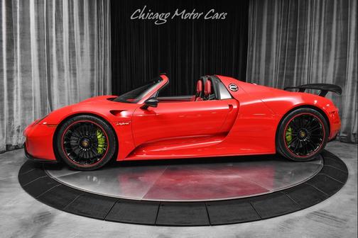 Guards Red 2015 Porsche 918 Spyder Convertible