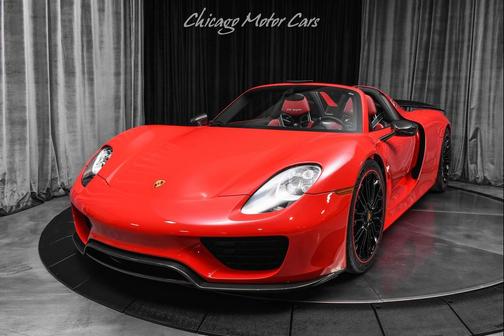 Guards Red 2015 Porsche 918 Spyder Convertible