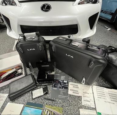 2012 Lexus LFA Factory Luggage Only 4k Miles Pearl White Serviced RARE Collectible!
