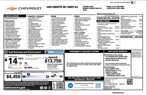 2026 Chevrolet Corvette ZR1