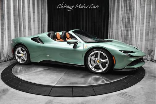 Light Green 2025 Ferrari SF90 Spider Convertible