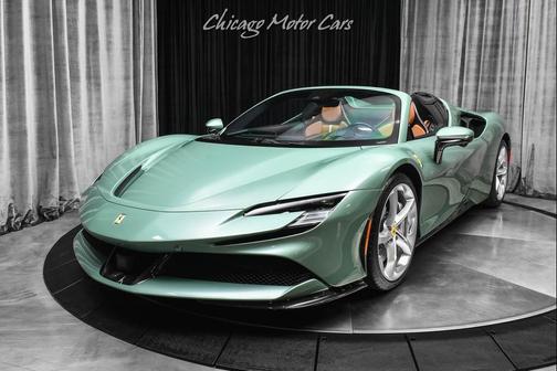 Light Green 2025 Ferrari SF90 Spider Convertible