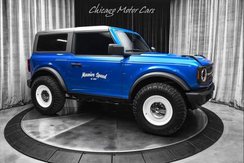 2021 Ford Bronco Velocity Blue! 7 Speed Manual! Hard Top! White Wheels with Dog Bowl Covers!