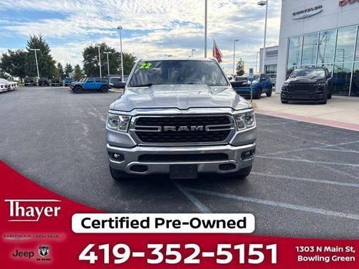 Billet Silver Metallic Clearcoat 2022 RAM 1500 Big Horn Quad Cab 4x4 64' Box