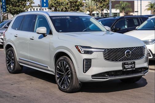 Vapour Grey 2026 Volvo XC90 Plus, B6 AWD Gas (mild hybrid), Gasoline, Bright, 7 Seats