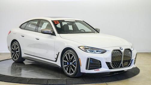 Mineral White Metallic 2023 BMW i4 Gran Coupe M50