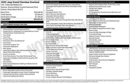2022 Jeep Grand Cherokee Overland
