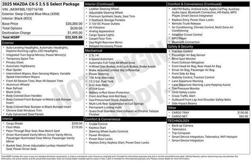 2025 Mazda CX-5 2.5 S Select Package