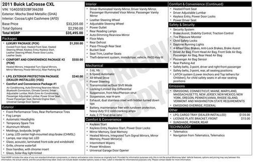 2011 Buick LaCrosse CXL