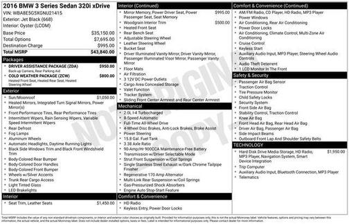 2016 BMW 320 i xDrive