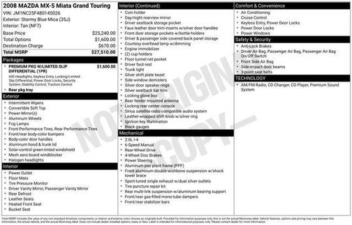 2008 Mazda MX-5 Miata Grand Touring
